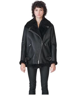 VESPUCCI by VSP Cappotto shearling harper - Nero