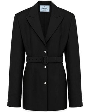 Prada Single-Breasted Coats - Negro