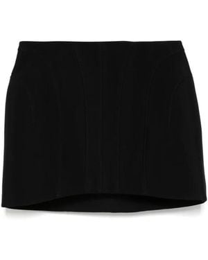 Mugler Schwarzer Skulpturaler Minirock
