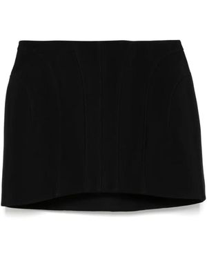 Mugler Schwarzer Skulpturaler Minirock