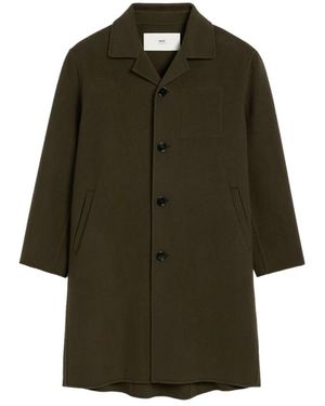 Ami Paris Single-Breasted Coats - Verde