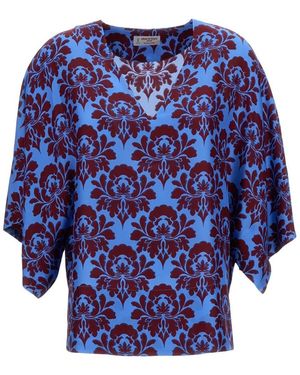 Alberto Biani Zijden Blouse - Blauw