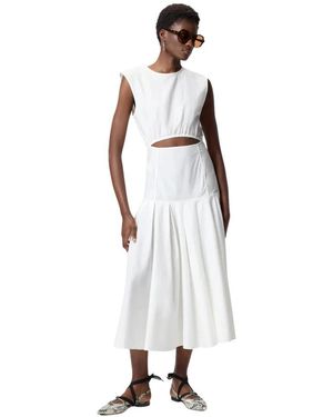 Pinko Suzzara Midi Jurk - Wit