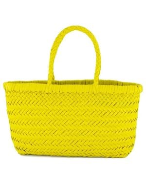 Dragon Diffusion Tassen ,Geel ,Leer Mini Flat Gora