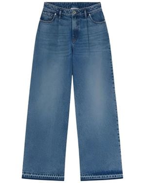 Halfboy Weite Bein Hellblaue Denim Jeans