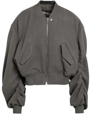 Rick Owens Jassen ,Grijs ,Katoen Secchia Flight Bomber Jacket