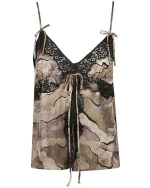 Pinko Sleeveless Tops - Brown