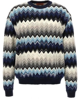 Missoni Round-Neck Knitwear - Azul