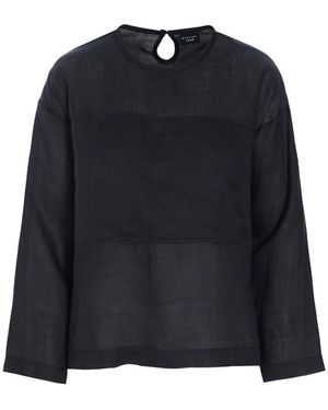 Bitte Kai Rand Overhemden ,Zwart ,Blouses - Blauw