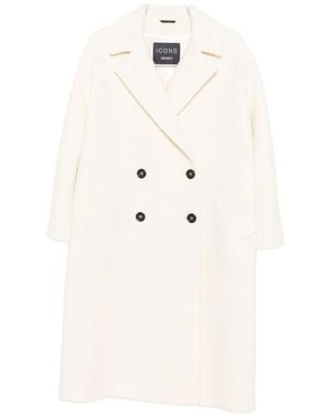 Cinzia Rocca Double-Breasted Coats - White