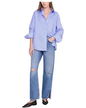 Anine Bing Overhemden ,Blauw ,Katoen Essie Shirt