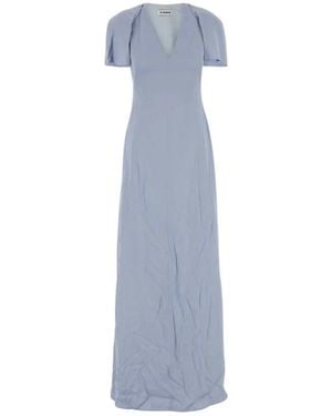 Jil Sander Maxi Jurk - Blauw