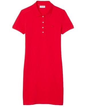 Lacoste Short Dresses - Red
