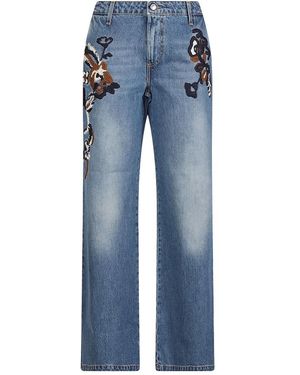 Ermanno Scervino Jeans ,Blauw ,Denim Wide Leg Jeans