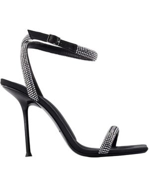Alexander Wang Julie Kristallen Enkelband Sandal - Zwart