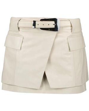 IRO Leren Rok Yori - Naturel