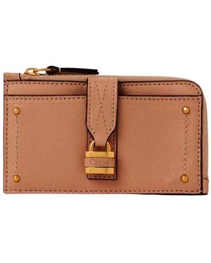 Chloé Accessoires ,Bruin ,Katoen Paddington Small Card Holder