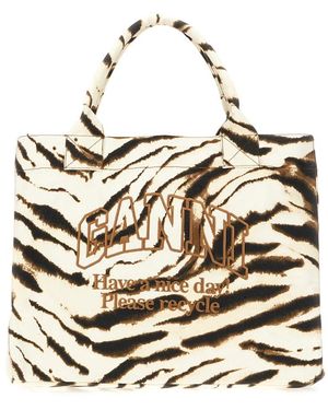 Ganni Shopping Bags - Metallic