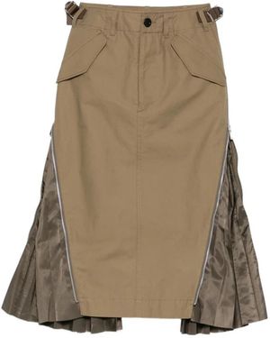 Sacai Midi Skirts - Verde