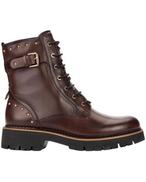 Pikolinos Schoenen ,Bruin ,Leer Vicar Enkellaars
