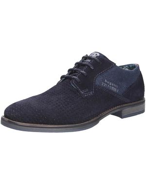 Bugatti Velours Schnürschuh - Blau