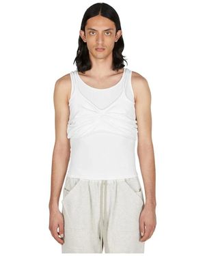 Mainline:RUS/Fr.CA/DE Sleeveless Tops - White