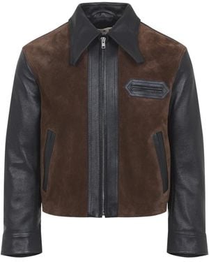 Marni Leather Jackets - Negro