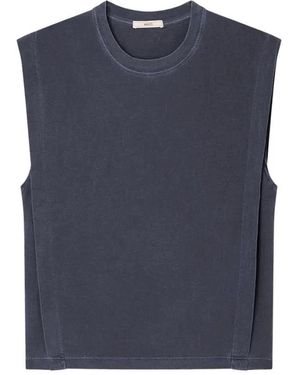 Sessun Tops ,Blauw ,Katoen Mouwloze Tops