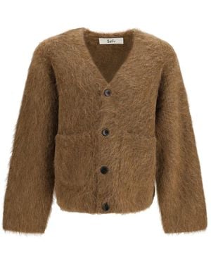 Séfr Truien & Vesten ,Bruin ,Nylon Lee Cardigan