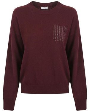 Peserico Strickpullover Mit Rundhalsausschnitt - Lila