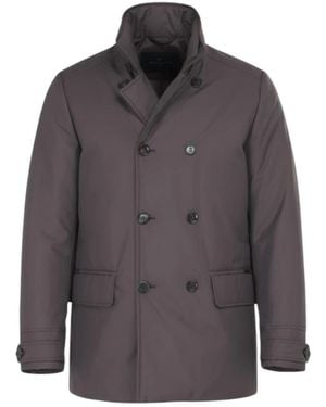 Moorer Double-Breasted Coats - Gris