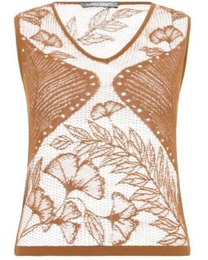 Alberta Ferretti Sleeveless Tops - Natural