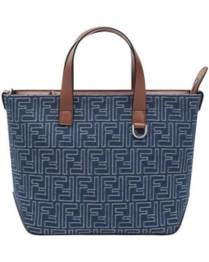 Fendi Media Shopping Tasche - Blau