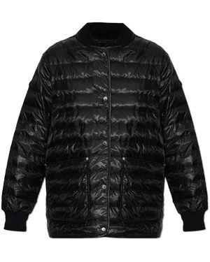 Moose Knuckles Jassen ,Zwart ,Nylon Transit Lichtgewicht Donzen Bomberjack