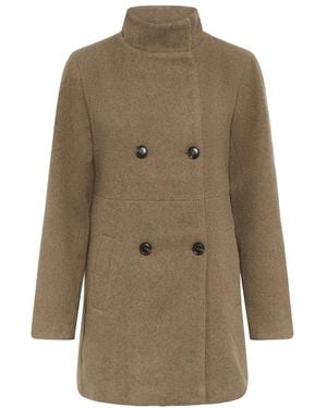 Kaffe Double-Breasted Coats - Neutro