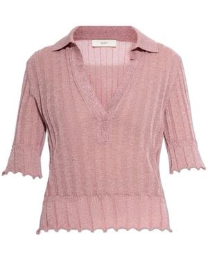 Akep V-Neck Knitwear - Pink