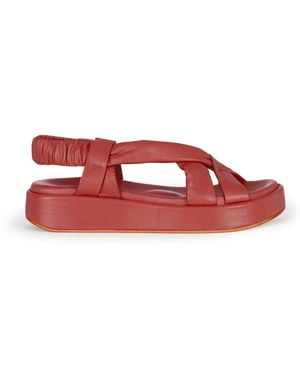 Cortana Flat Sandals - Red