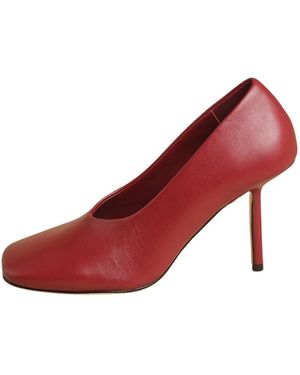 STUDIO AMELIA Schoenen ,Rood ,Leer Decolté Punta Quadrata T.90
