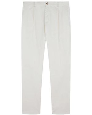 Paul & Shark Baumwoll Chino Hose Mit Falten - Weiß