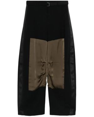Sacai Wide Trousers - Negro
