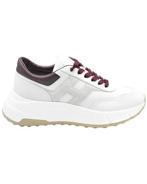 Hogan Stilvolle Bordo Panna Schnürschuhe - Weiß