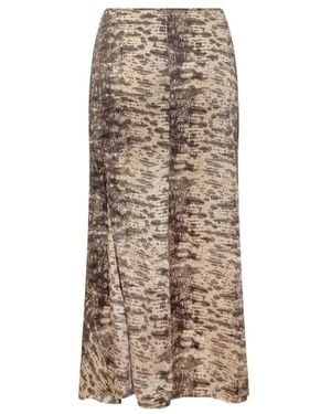 Isabel Marant Rokken ,Satijn Laren Midi Rok - Naturel