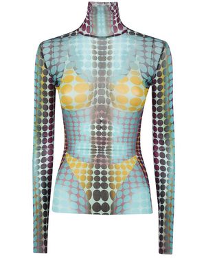 Jean Paul Gaultier Long Sleeve Tops - Blauw