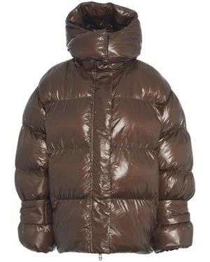 Oval Square Winter Jackets - Brown