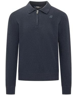 K-Way Tops ,Blauw ,Gleren Fleece Stitch Truien