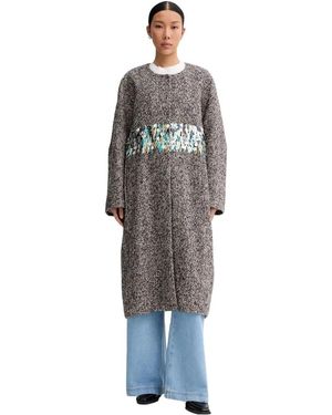 Munthe Jassen ,Veelkleurig ,Single-Breasted Coat - Grijs