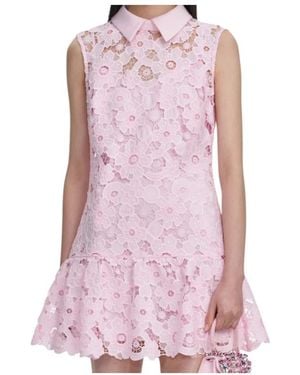 Self-Portrait Short Dresses - Purple