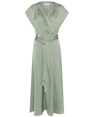 Cream Midi Dresses - Green