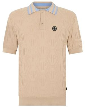Philipp Plein Pullover Polo-Hals Ss - Natur