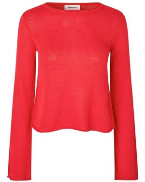 Modström Flared O-Neck Top Ivonnemd Stil - Rot